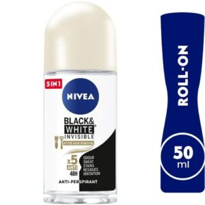 NIVEA رول اون بلاك & وايت سموث حريمي