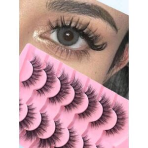 SHEIN 7Pairs False Lashes 3DMink Lashes Fluffy Eyelashes EYEX-6605